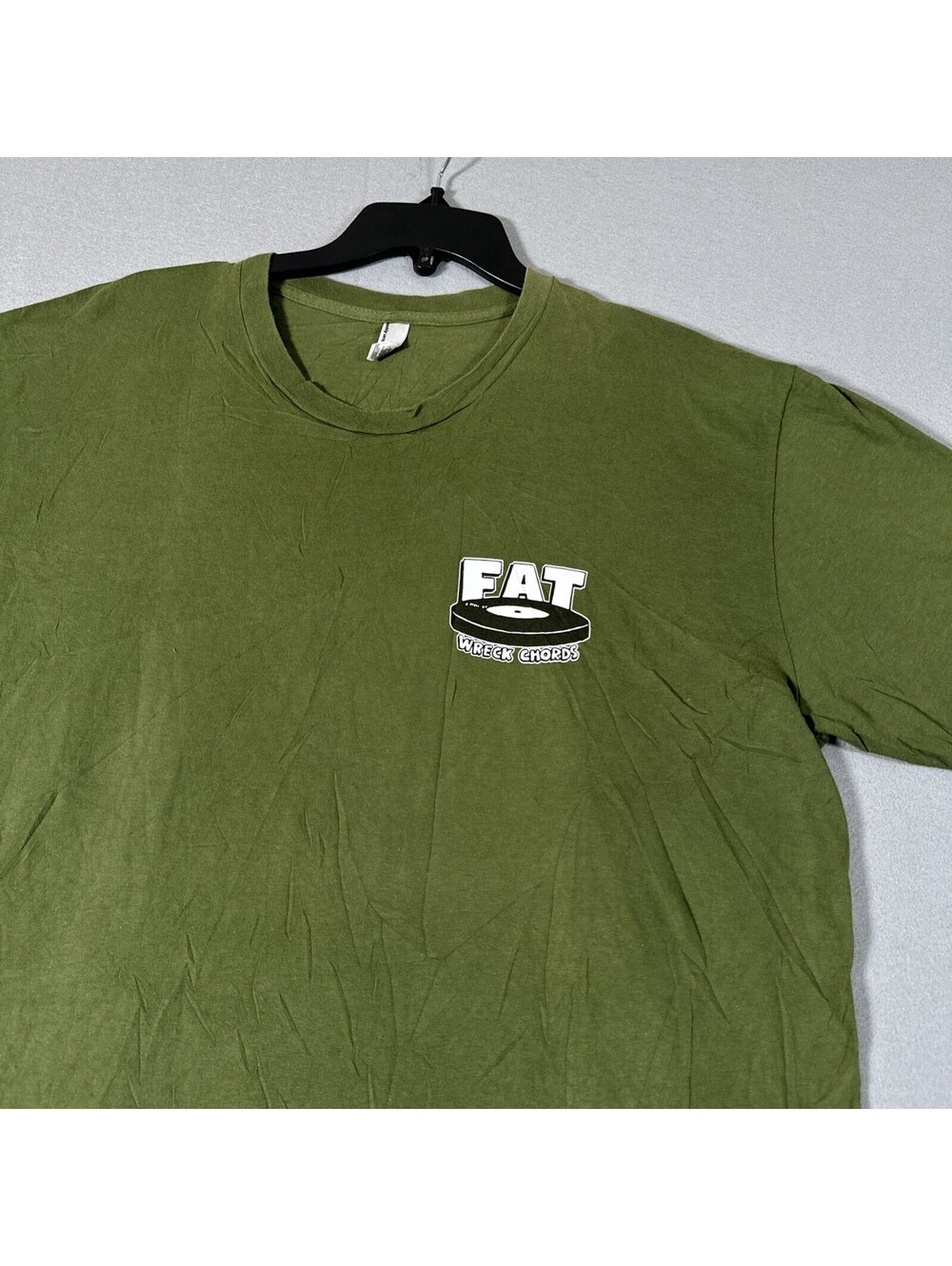 Fat Wreck Chords T-Shirt Green XL Killing PUNK ROCK Since 1990 Distressed